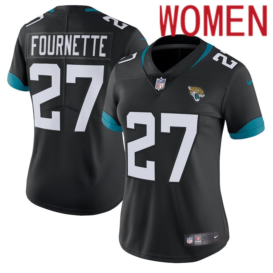 Women Jacksonville Jaguars 27 Leonard Fournette Nike Black Vapor Untouchable Limited NFL Jersey